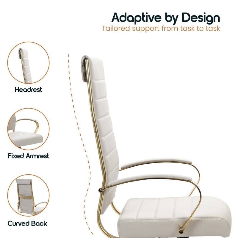 Adaptive by Design  
Tailored support from task to task  

Headrest  
Fixed Armrest  
Curved Back