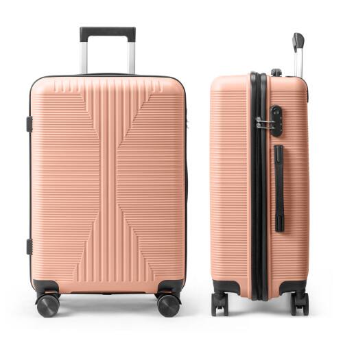 Alt View 8. Winado - 24" Hardshell Carry On Luggage with Spinner Wheels Lightweight PP Hardside Small Suitcase with Built-in Lock - Rose Gold.