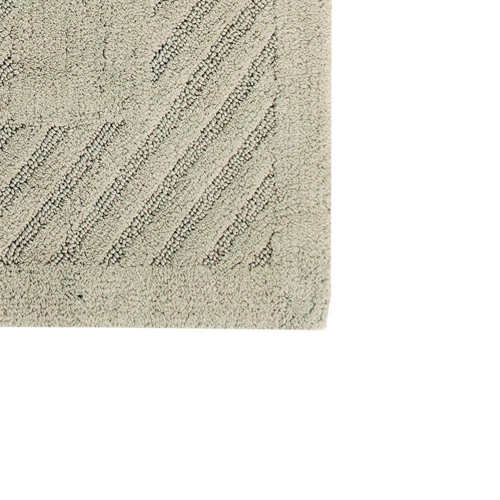 Alt View 1. Knightsbridge - Knightsbridge Sage Diagonal Racetrack 100% Cotton Reversible Bath Rug - Sage.