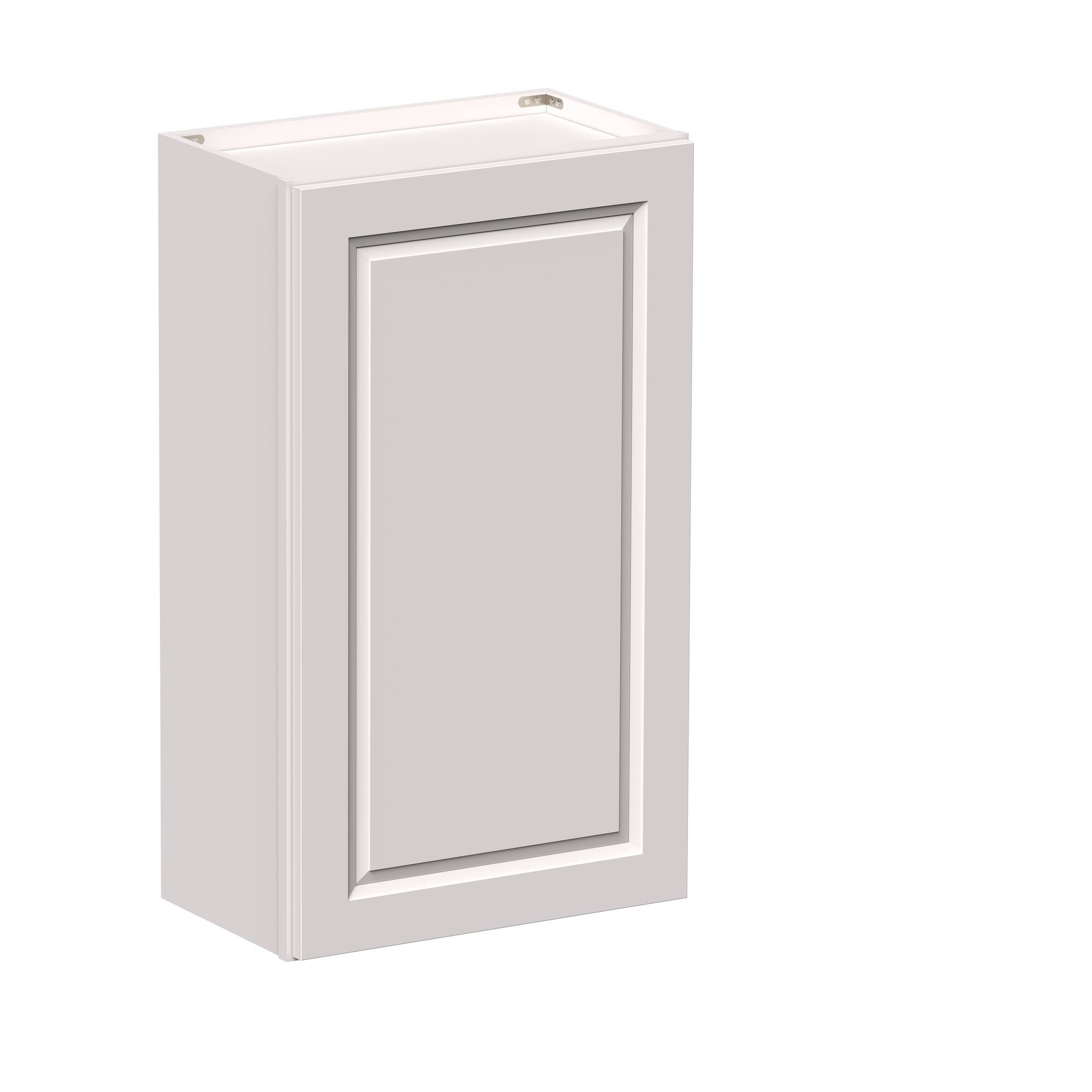 Angle. Boyel Living - 21-in W x 36-in H x 12-in D Shaker RTA Kitchen Wall Cabinet with Soft-Close Doors - Glacier White.