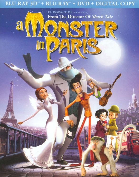  A Monster in Paris [3 Discs] [Includes Digital Copy] [3D] [Blu-ray/DVD] [Blu-ray/Blu-ray 3D/DVD] [2011]