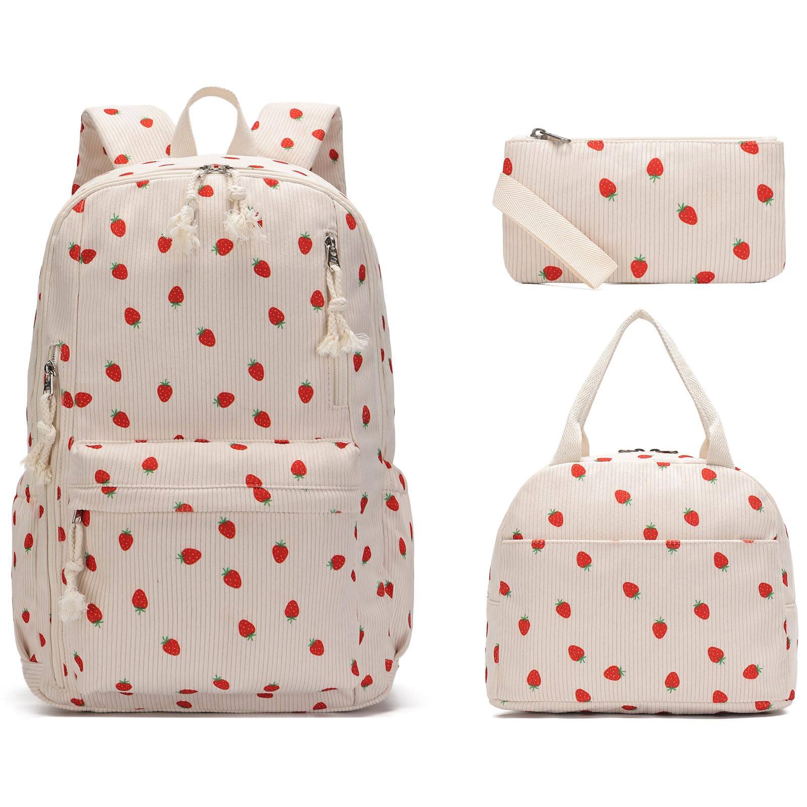 Alt View 5. Stamp n Camp - School Backpack Teens Book Bags With Lunch Box And Pencil Bag  Strawberry - Blue-black Galaxy.