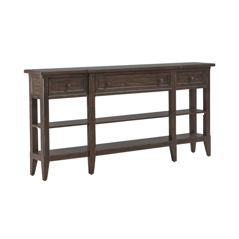 Alt View 2. Liberty Furniture Industries - Paradise Valley Hall Console Table Traditional - Saddle Brown Oak Wood - Saddle Brown.