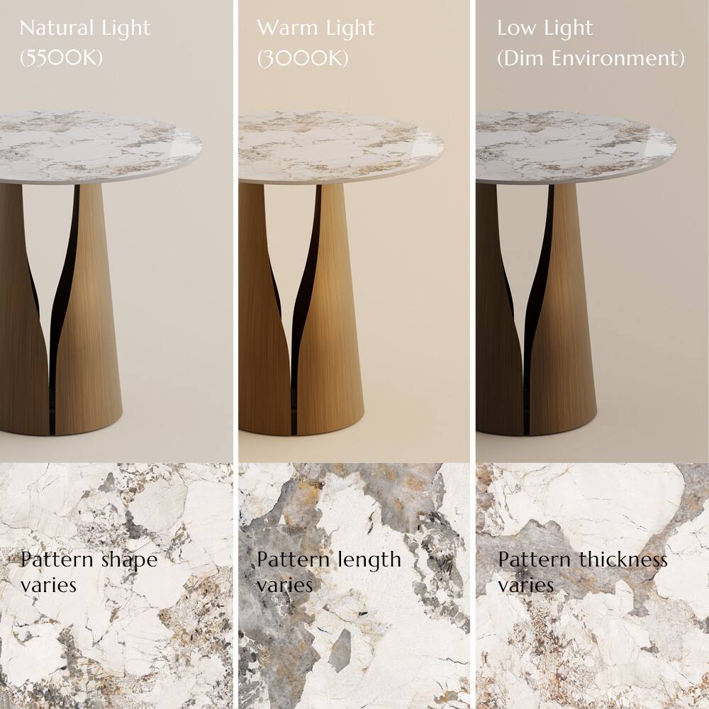 Natural Light (5500K)  
Warm Light (3000K)  
Low Light (Dim Environment)  

Pattern shape varies  
Pattern length varies  
Pattern thickness varies