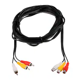 Unique Bargains - RCA Cable, 3 RCA Male to 3 RCA Female, Stereo Audio Video for Amplifier Home Theater - Black