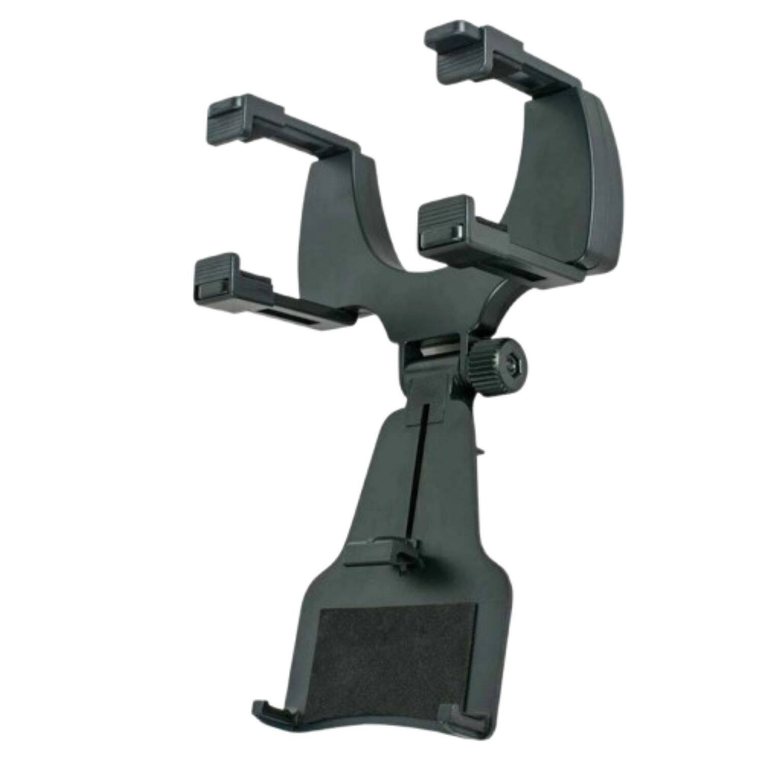 Front. Home Collection - Universal Rearview Mirror Mount Car Phone Holder – Adjustable Stand Cradle for Cell Phone & GPS - Black.