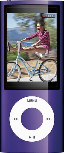 Front Standard. iPod® - Refurbished nano 8GB* MP3 Player (5th Generation) - Purple.