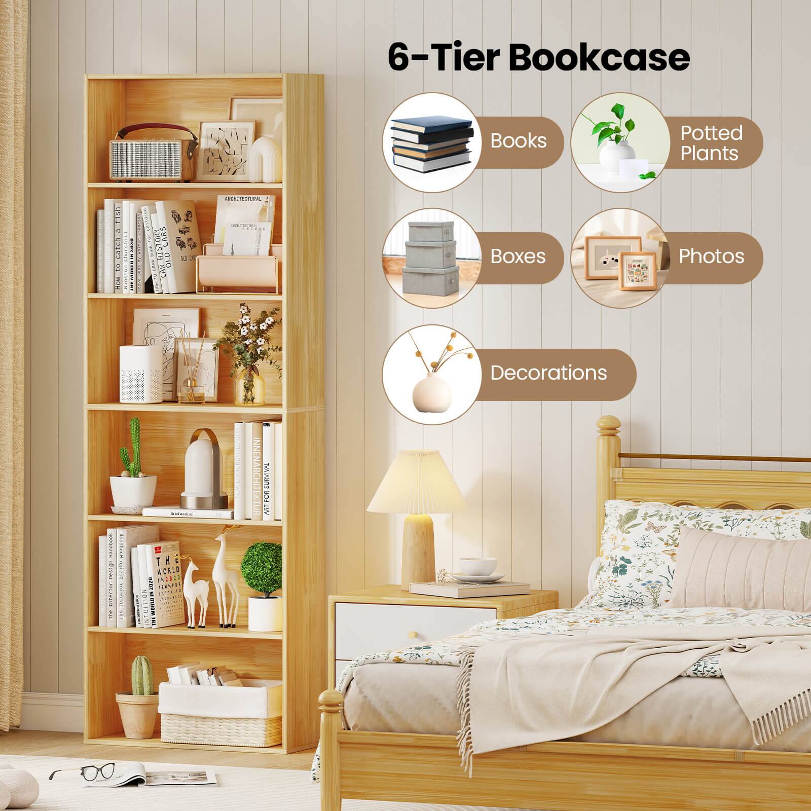 6-Tier Bookcase

Books
Potted Plants
Boxes
Photos
Decorations