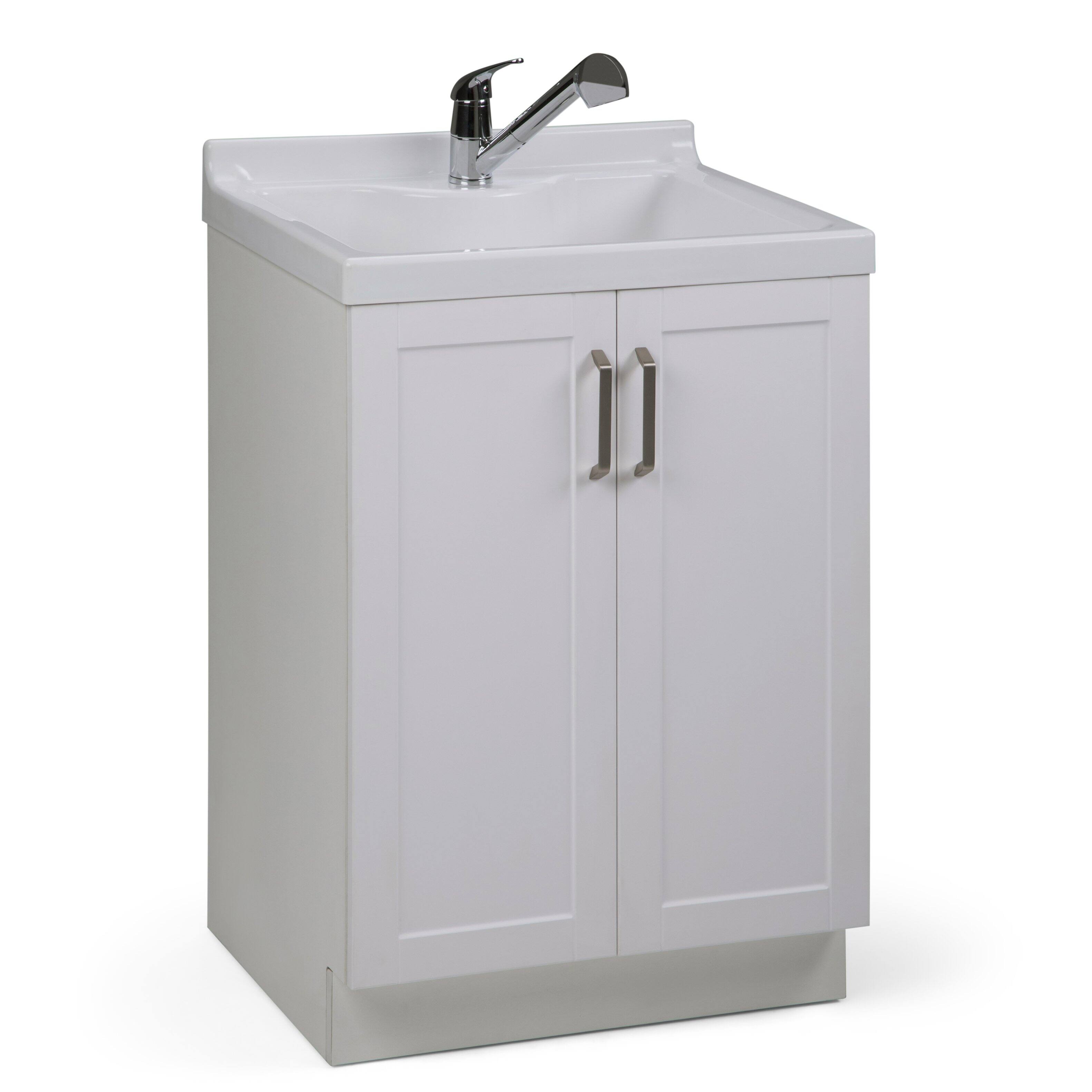 Kyle All-in-One 24-inch ABS Utility Sink & Cabinet