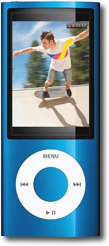 Front Standard. iPod® - Refurbished nano 16GB* MP3 Player (5th Generation) - Blue.