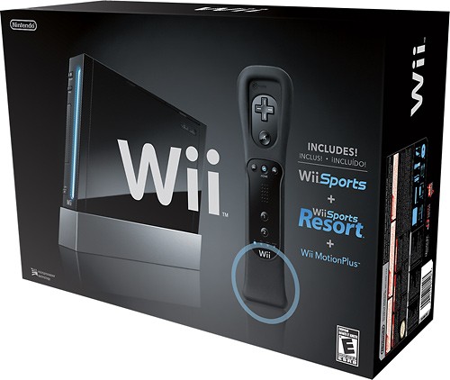 Best Buy: Wii Refurbished Console (Black) with Wii Sports Resort RF-RVLSKRP2