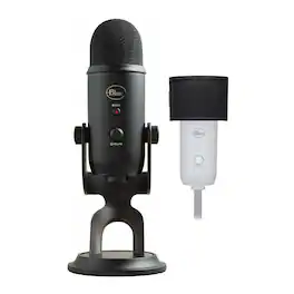 Blue Microphones - Yeti (Blackout) Professional Multi-Pattern USB Mic Bundle