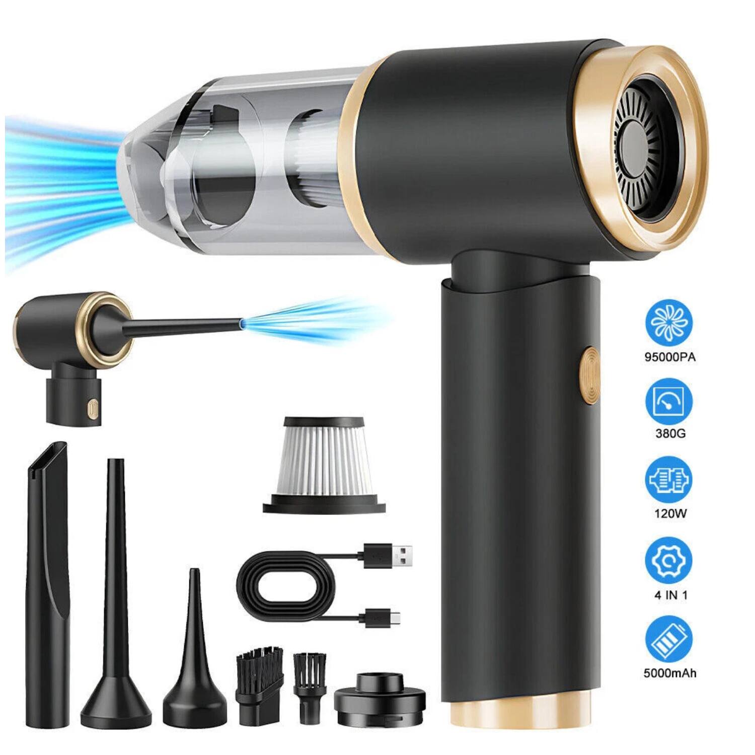 95000PA  
380G  
120W  
4 IN 1  
5000mAh