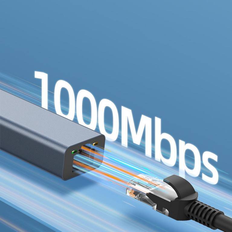 Alt View 1. Cubilan - Cubilan USB-C to Ethernet Adapter - Grey - Grey.