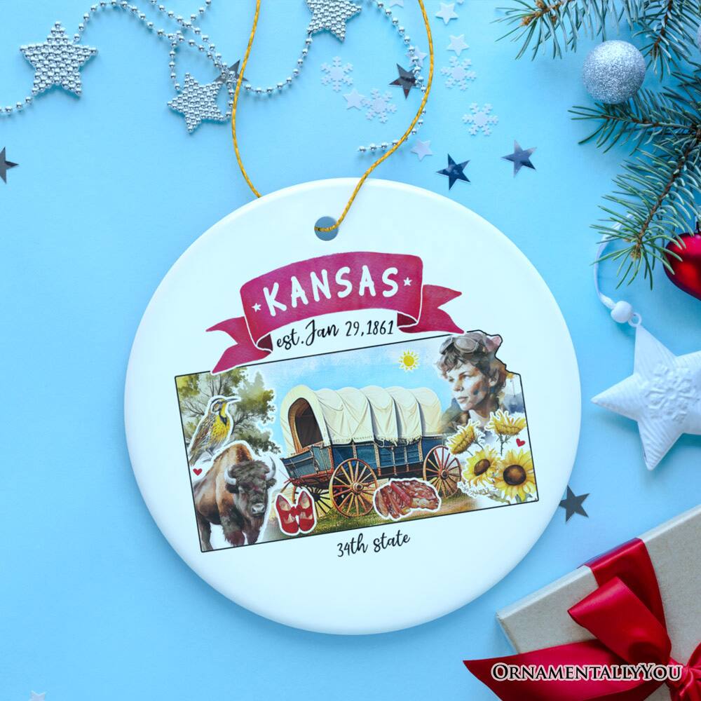 KANSAS  
est. Jan 29, 1861  
34th state  

ORNAMENTALLY YOU