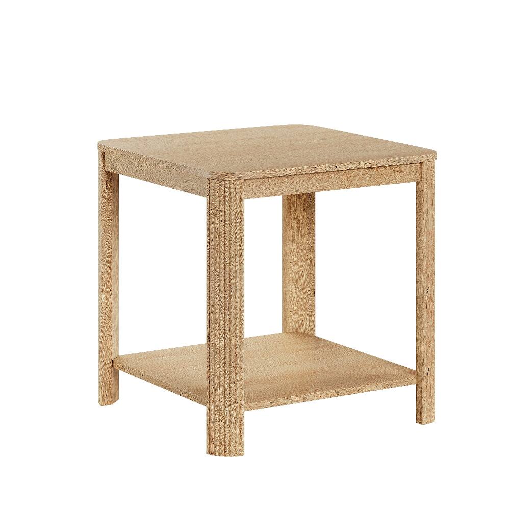 Alt View 10. Loheer - Loheer End Tables Set of 2 Square Nightstand Boho Side Table - Oak.