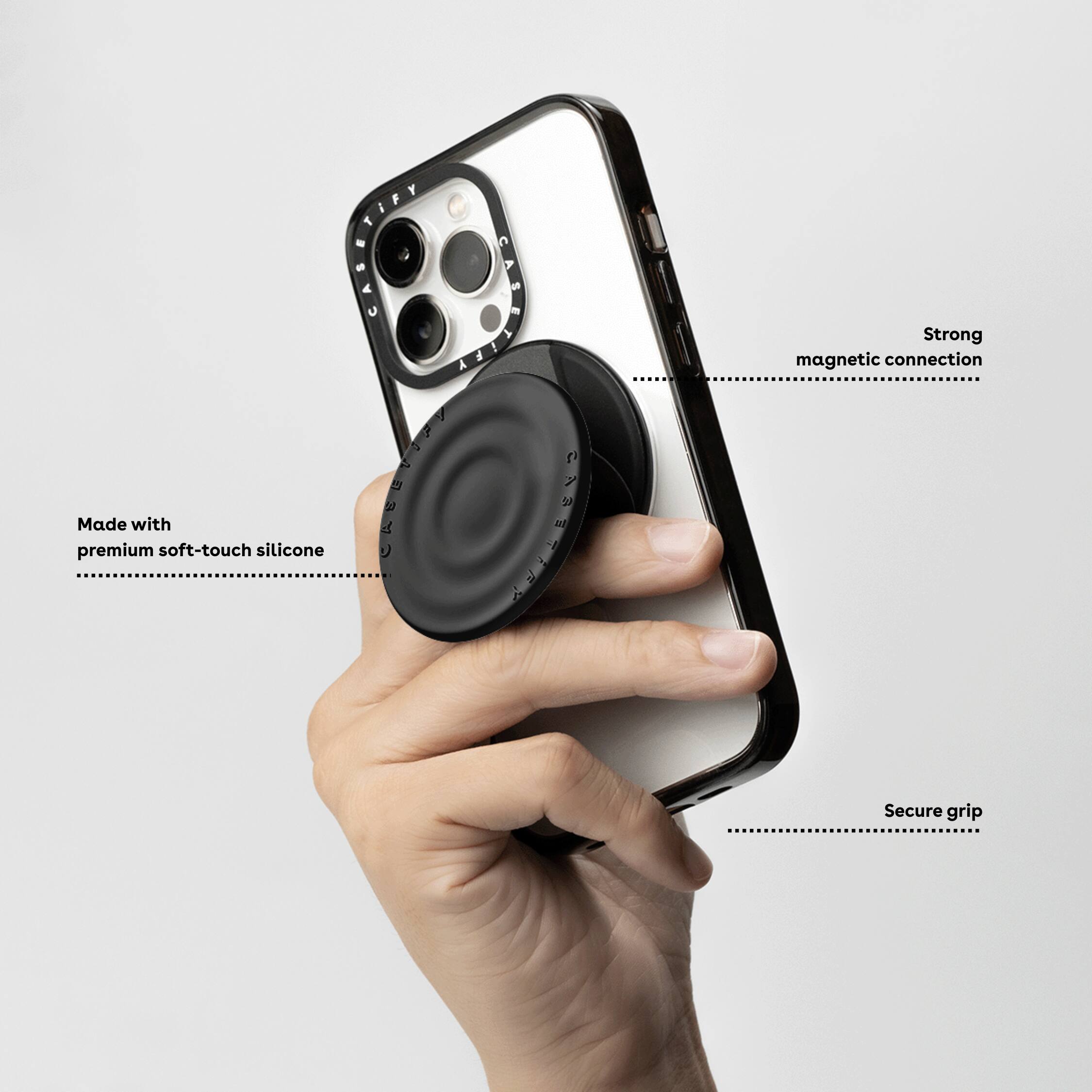 - Made with premium soft-touch silicone
- Strong magnetic connection
- Secure grip