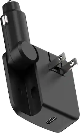 Front. Scosche - Scosche HCPDC30 PowerVolt 2 in 1 30W Home and Car Charger Compatible with USB-C Devices - Black.