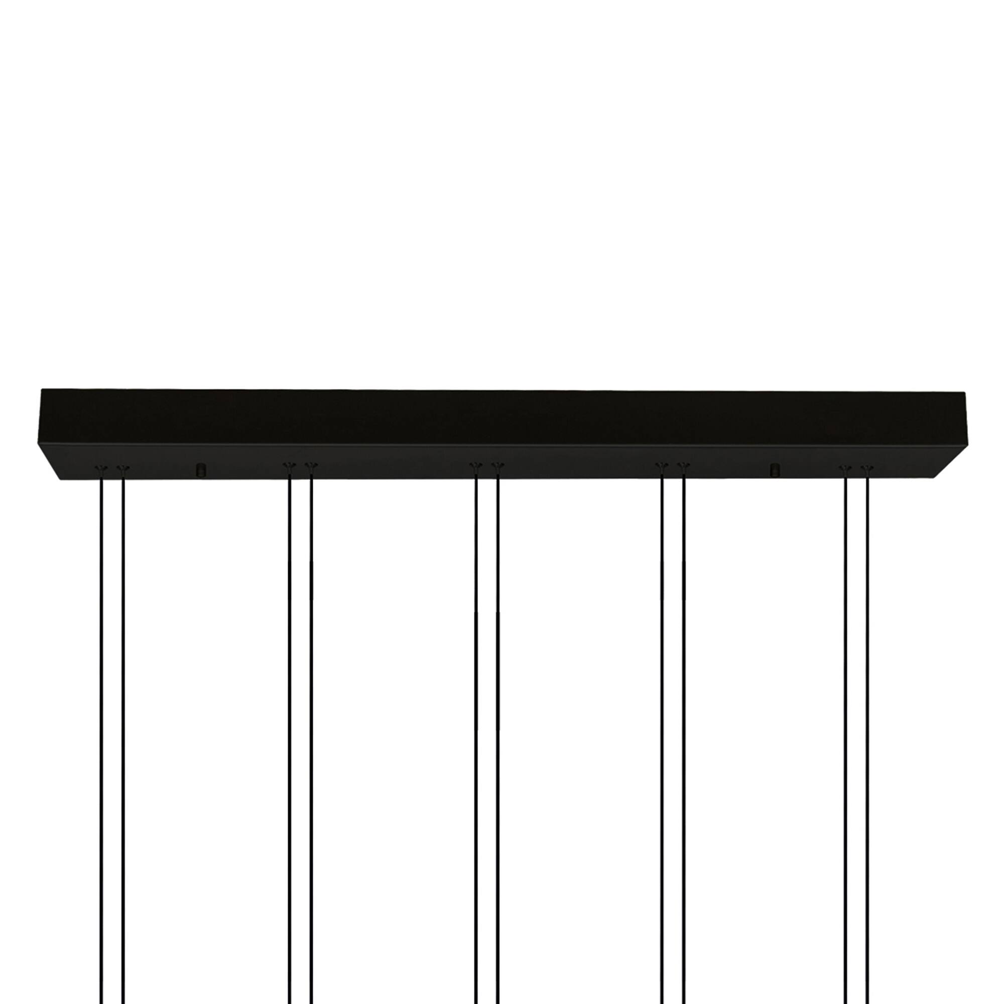 Left. CWI Lighting - Hoops 5 Light LED Chandelier With Black Finish - Black.