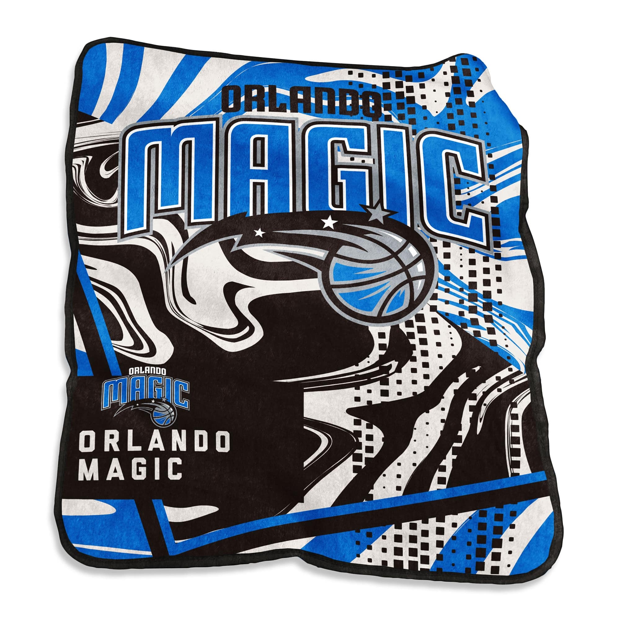 Logo Brands - Orlando Magic 50" x 60" Swirl Raschel Throw Blanket - Multicolor