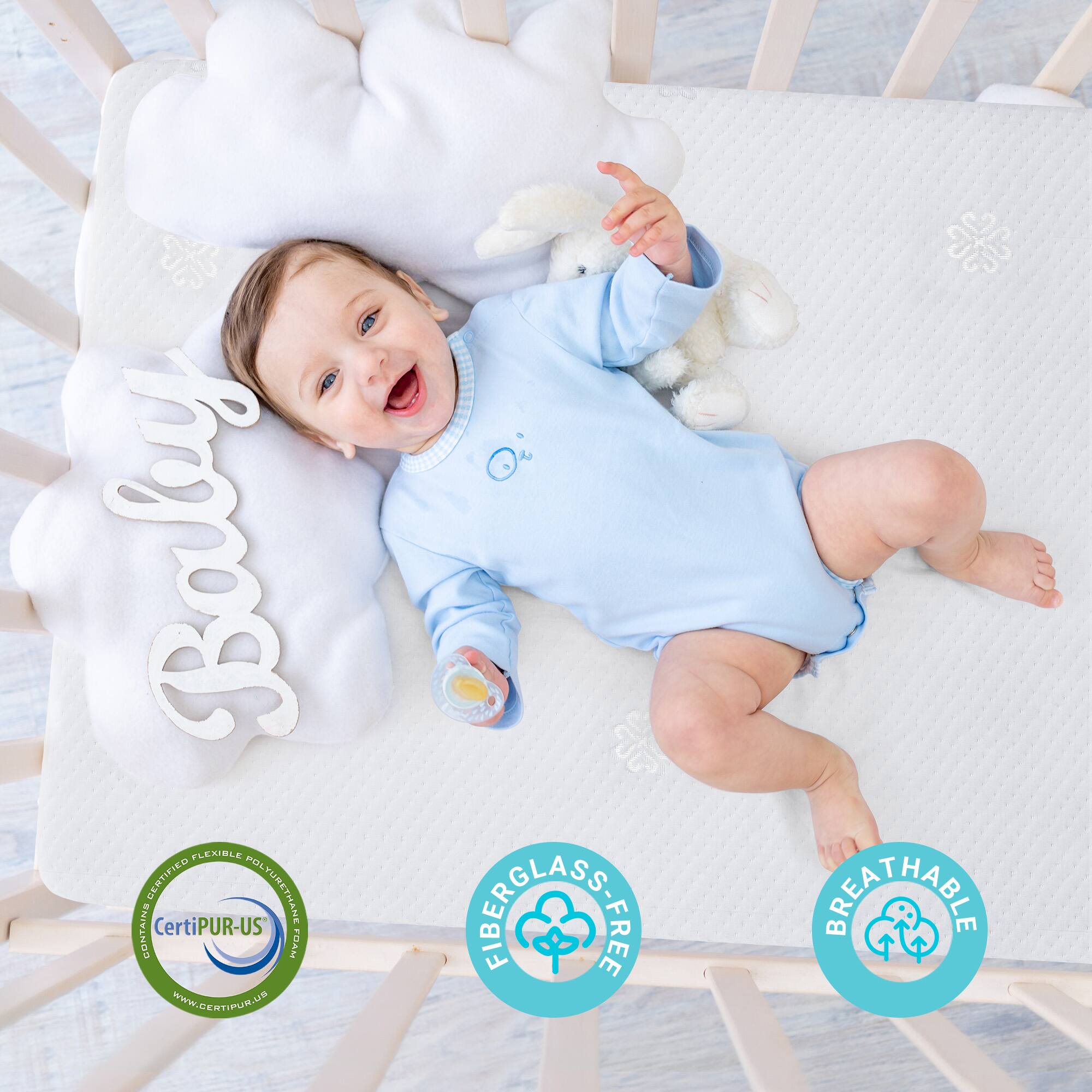 Baby Beauty

Certified Flexible Polyurethane Foam
CertiPUR-US
www.certipur.us

Fiber Glass-Free
Breathable