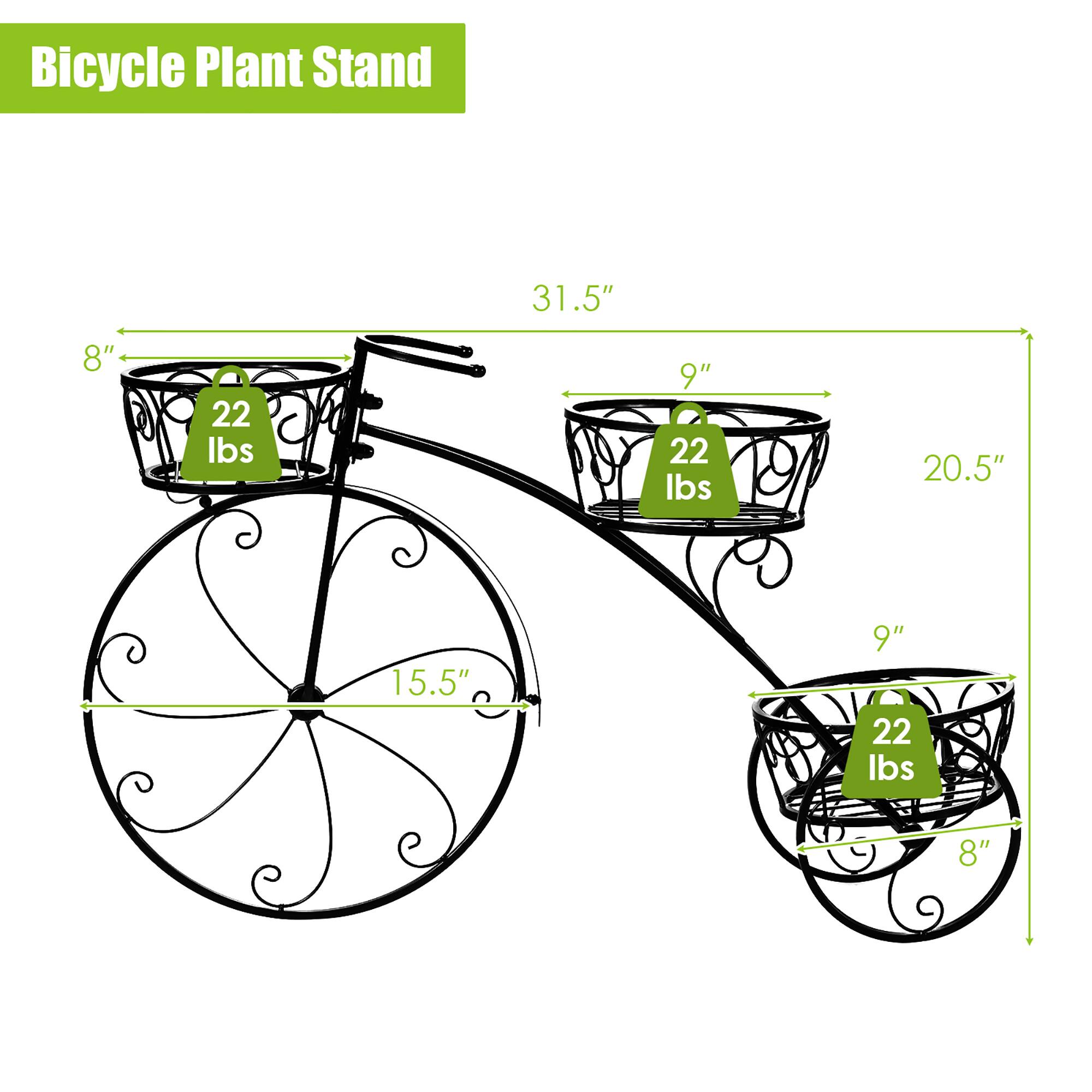 Bicycle Plant Stand 31.5" 8" 22 lbs 9" 22 lbs 20.5" 15.5" 9" 22 lbs 8"