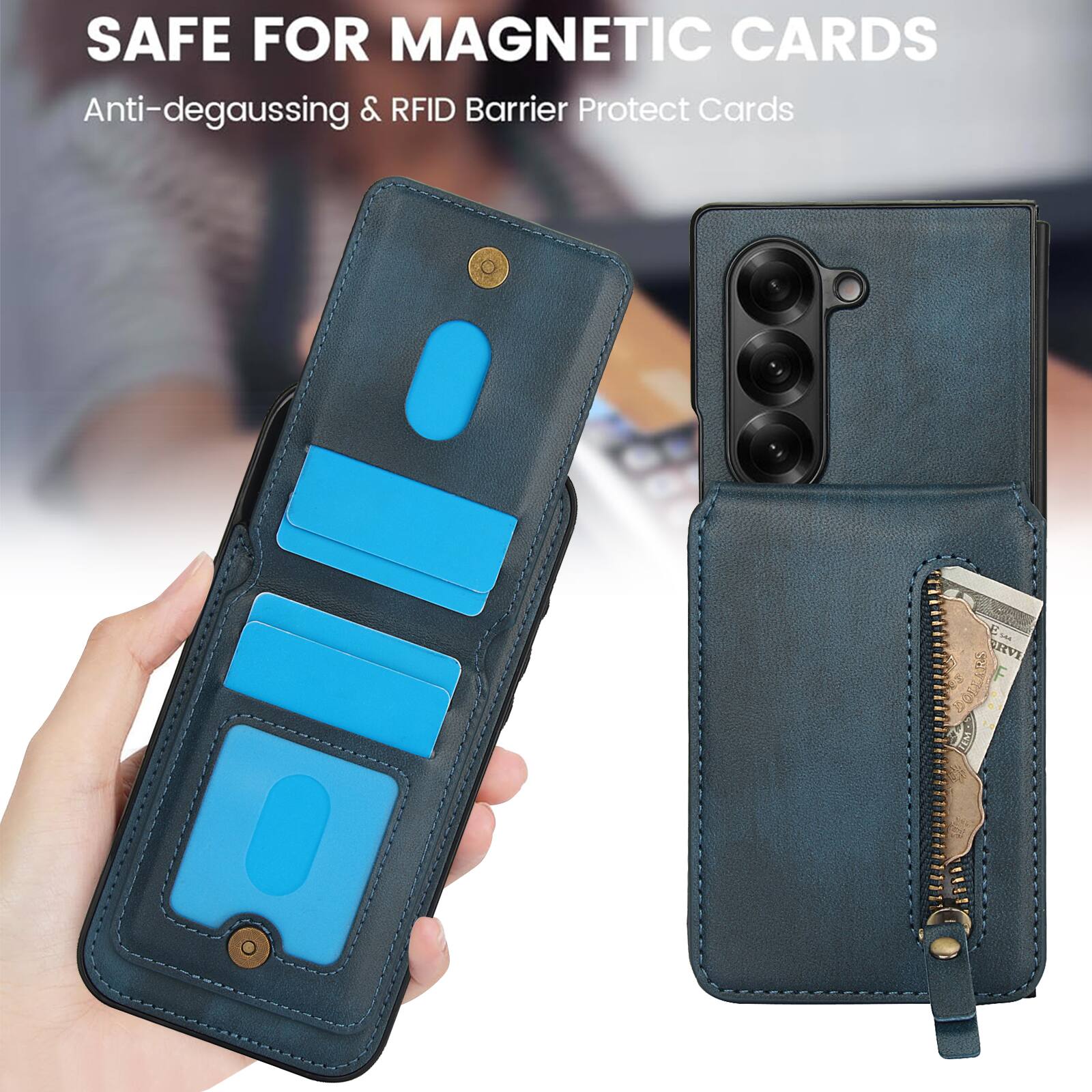 SAFE FOR MAGNETIC CARDS  
Anti-degaussing & RFID Barrier Protect Cards