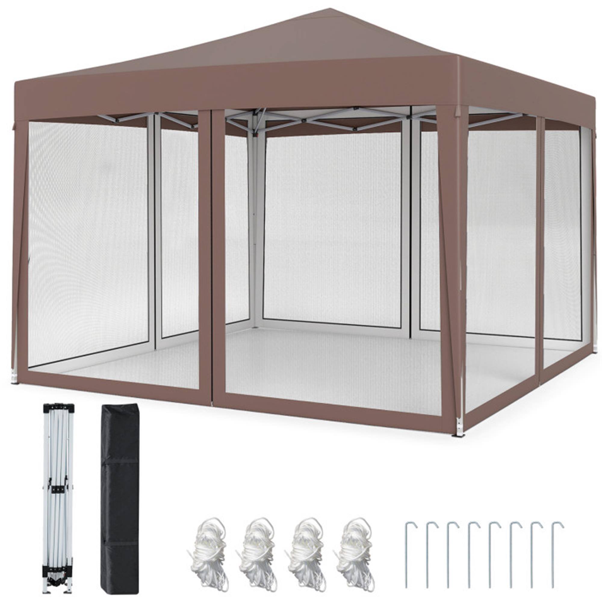 Front. Boyel Living - Coffee 120-in W x 120-in D x 102-in H Canopy Tent.
