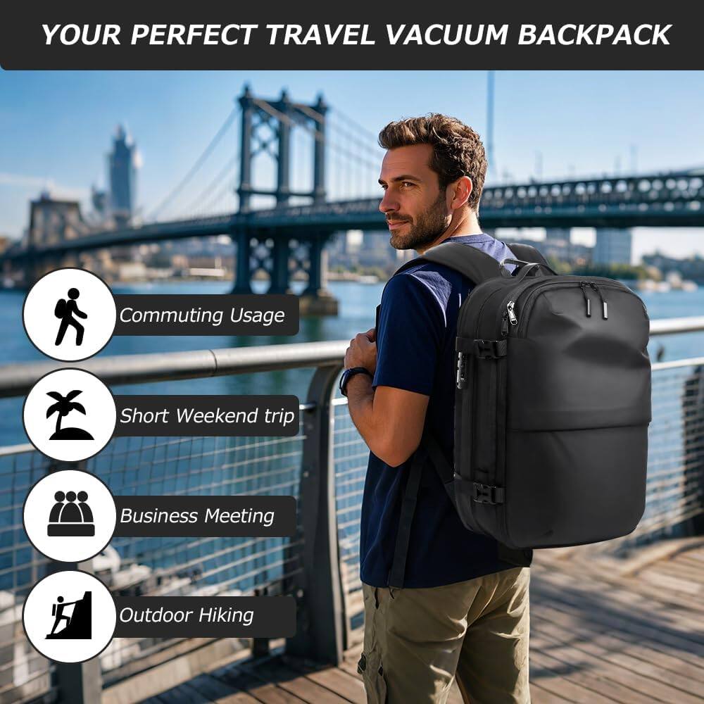YOUR PERFECT TRAVEL VACUUM BACKPACK

- Commuting Usage
- Short Weekend trip
- Business Meeting
- Outdoor Hiking