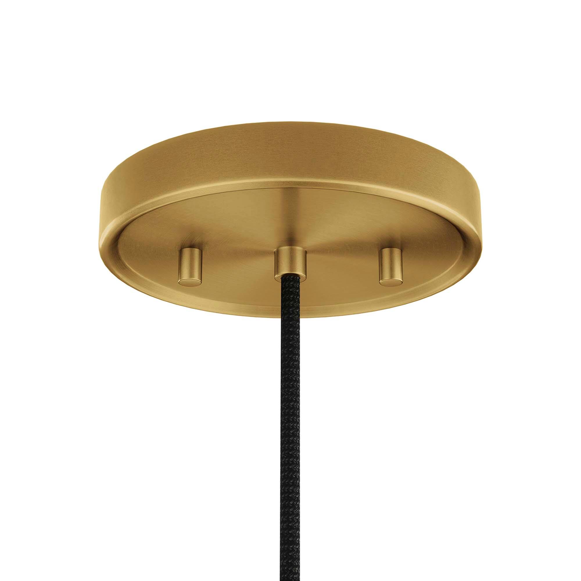 Alt View 4. Modway - Beacon 1-Light Pendant Light by Modway - Clear Satin Brass.