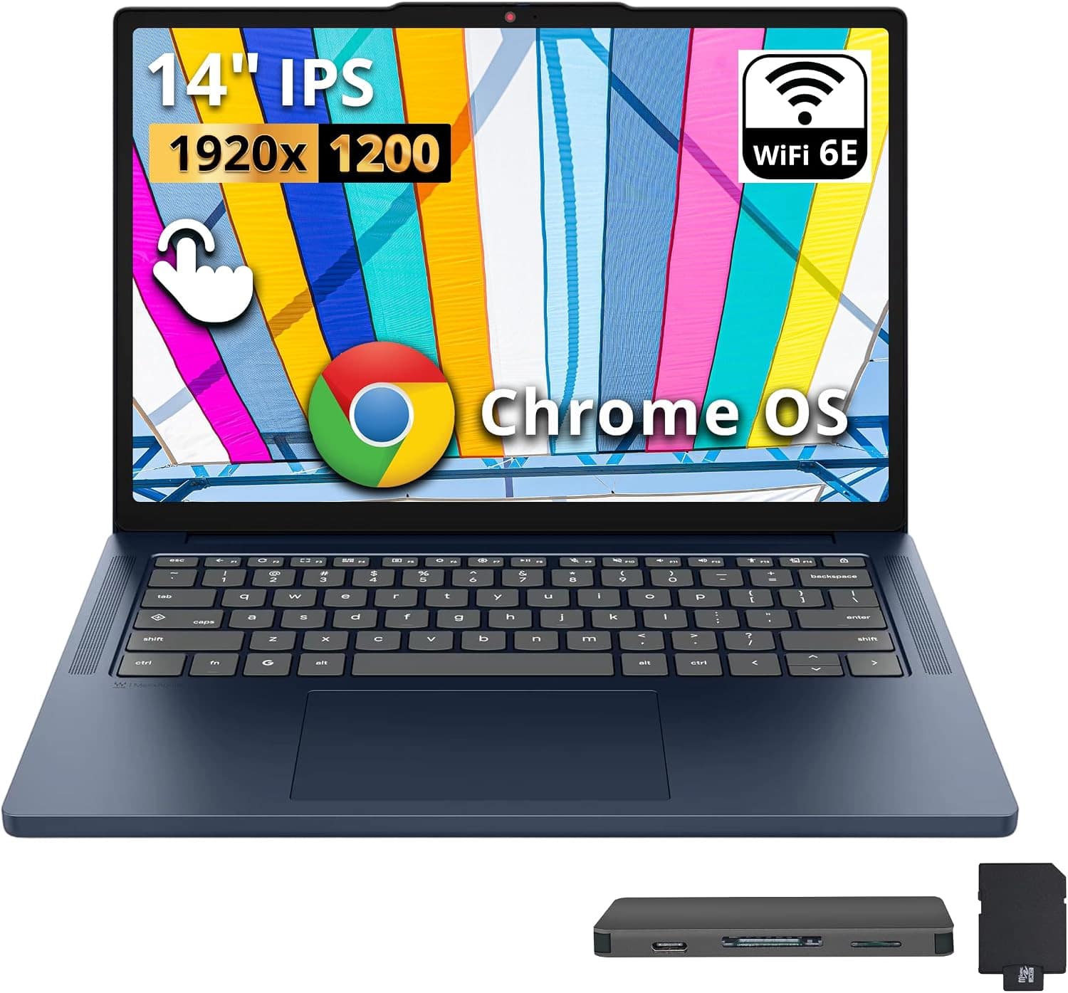 "Lenovo - IdeaPad Slim 3 14"" 2K Touch Chromebook,MediaTek Kompanio 540,4GB RAM,64GB eMMC+160GB Dock,Chrome OS - Cosmic Blue" price history on PriceWatchPro
