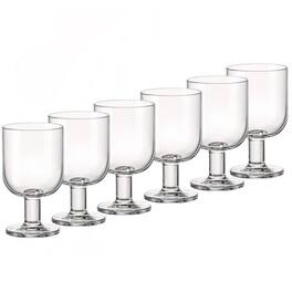Bormioli Rocco - Hosteria Large Stackable Wine Glasses, Set of 6, 9.5 Oz - Clear