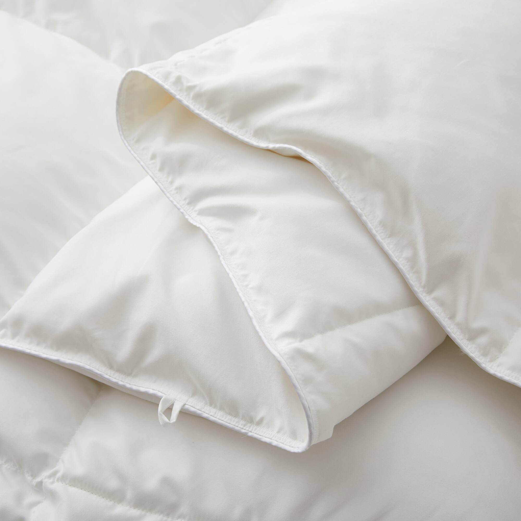 Back. Peace Nest - Peace Nest Heavyweight Extra Warmth White Goose Feather Down Fiber Duvet Comforter Insert, White, Twin - White.