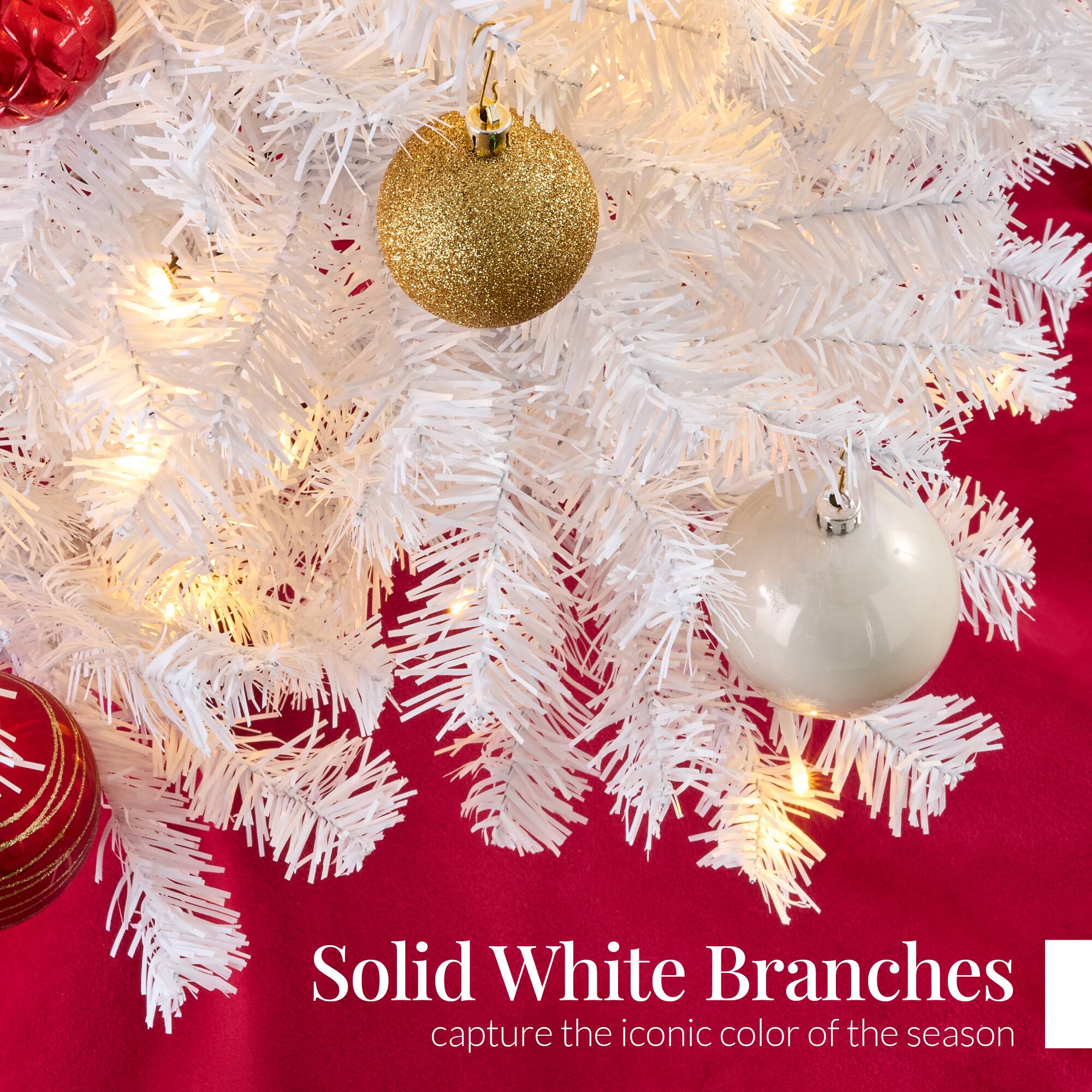 Solid White Branches capture the iconic color of the season.