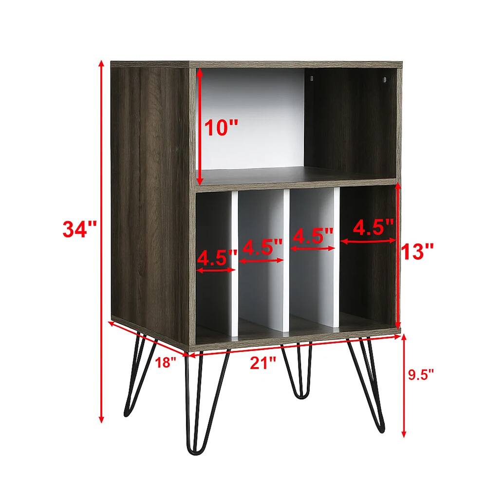 10"  
34"  
4.5" (x3)  
13"  
18"  
21"  
9.5"