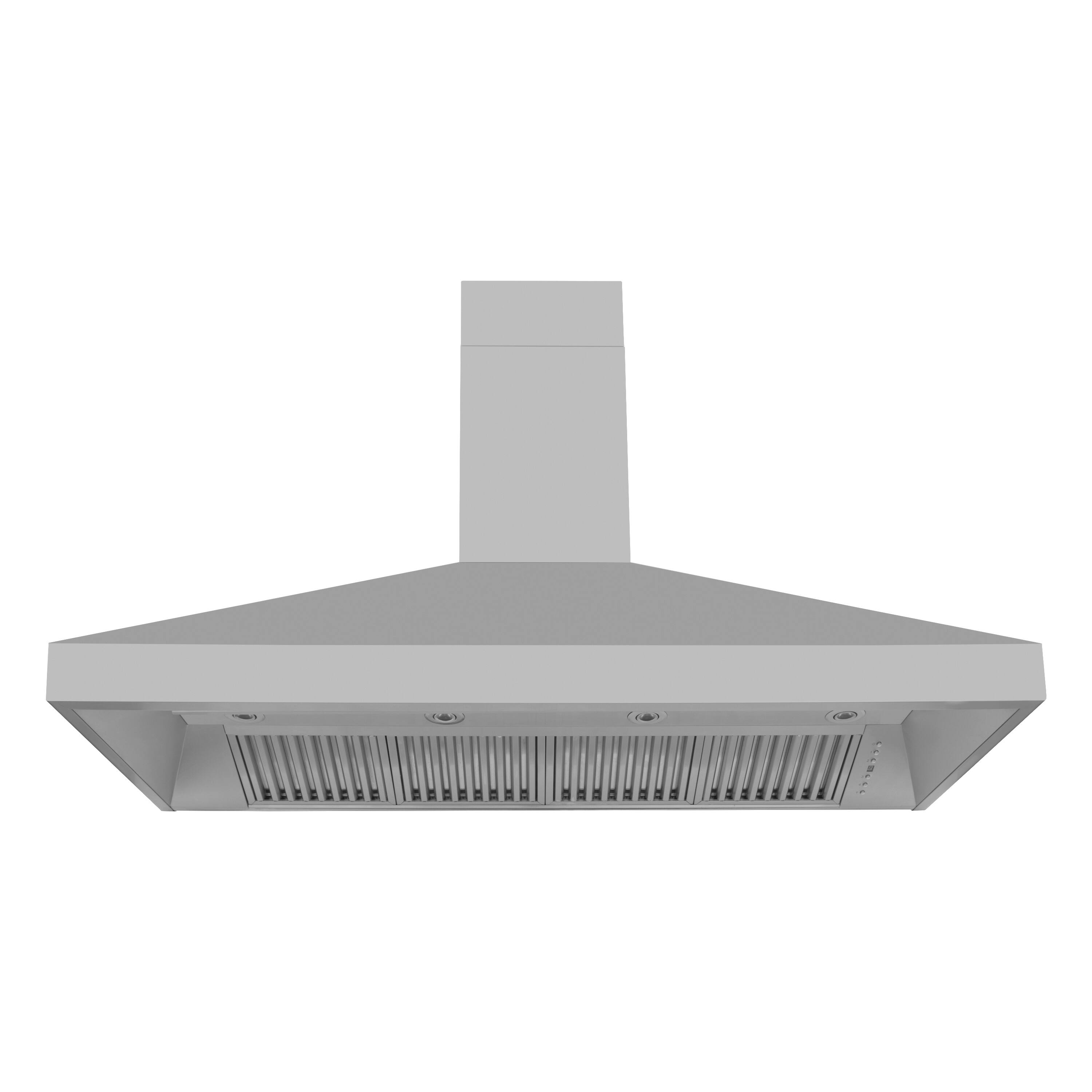 Angle. ZLINE - Professional 60" Externally Vented Range Hood - Stainless steel.
