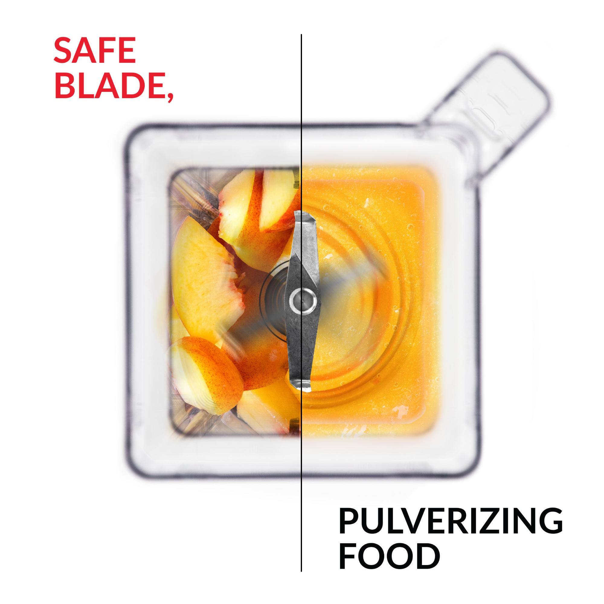 SAFE BLADE,  
PULVERIZING FOOD