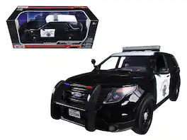 2015 Ford PI Utility Interceptor CHP California Highway Patrol 1/18 Diecast Model Car by Motormax - Black