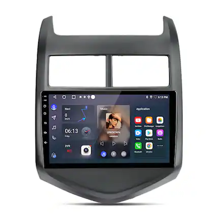 - 6:13 PM
- Navi 0 km/h
- Music
- Application
- 06:13
- Friday
- UNKNOWN
- YouTube
- File Manager
- ImageScan
- Video
- Play Store
- Radio
- DVR
- REC
- Bluetooth
- Chrome