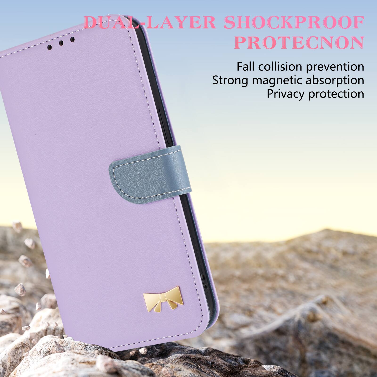 DUAL-LAYER SHOCKPROOF PROTECNON  
Fall collision prevention  
Strong magnetic absorption  
Privacy protection