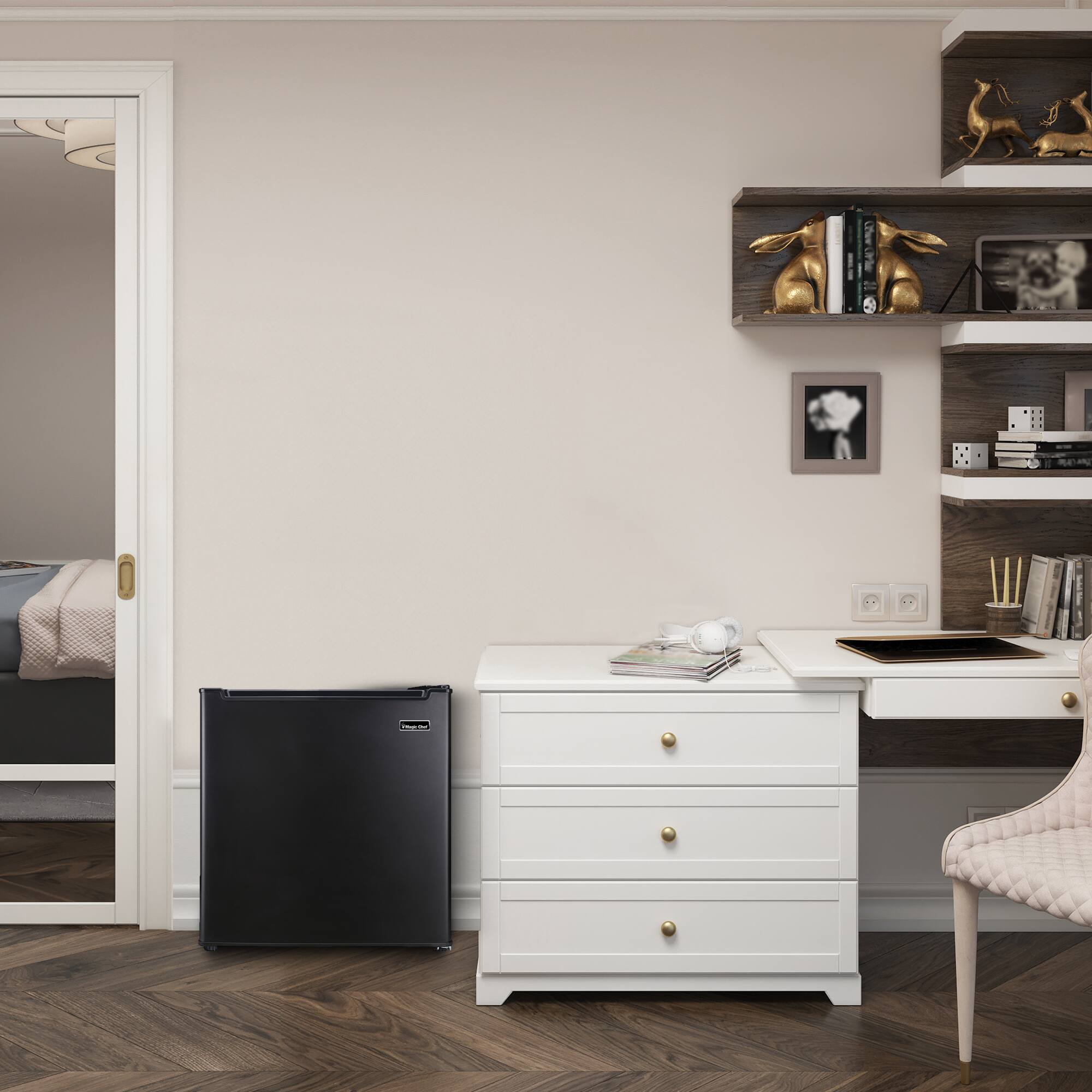 Alt View 6. Magic Chef - 1.7 Cubic-ft All-Refrigerator - Black.