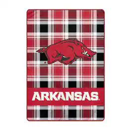 Pegasus - Arkansas Razorbacks 66" x 95" Oversized Plaid FAN-mily Ultra Cozy Blanket - Multicolor