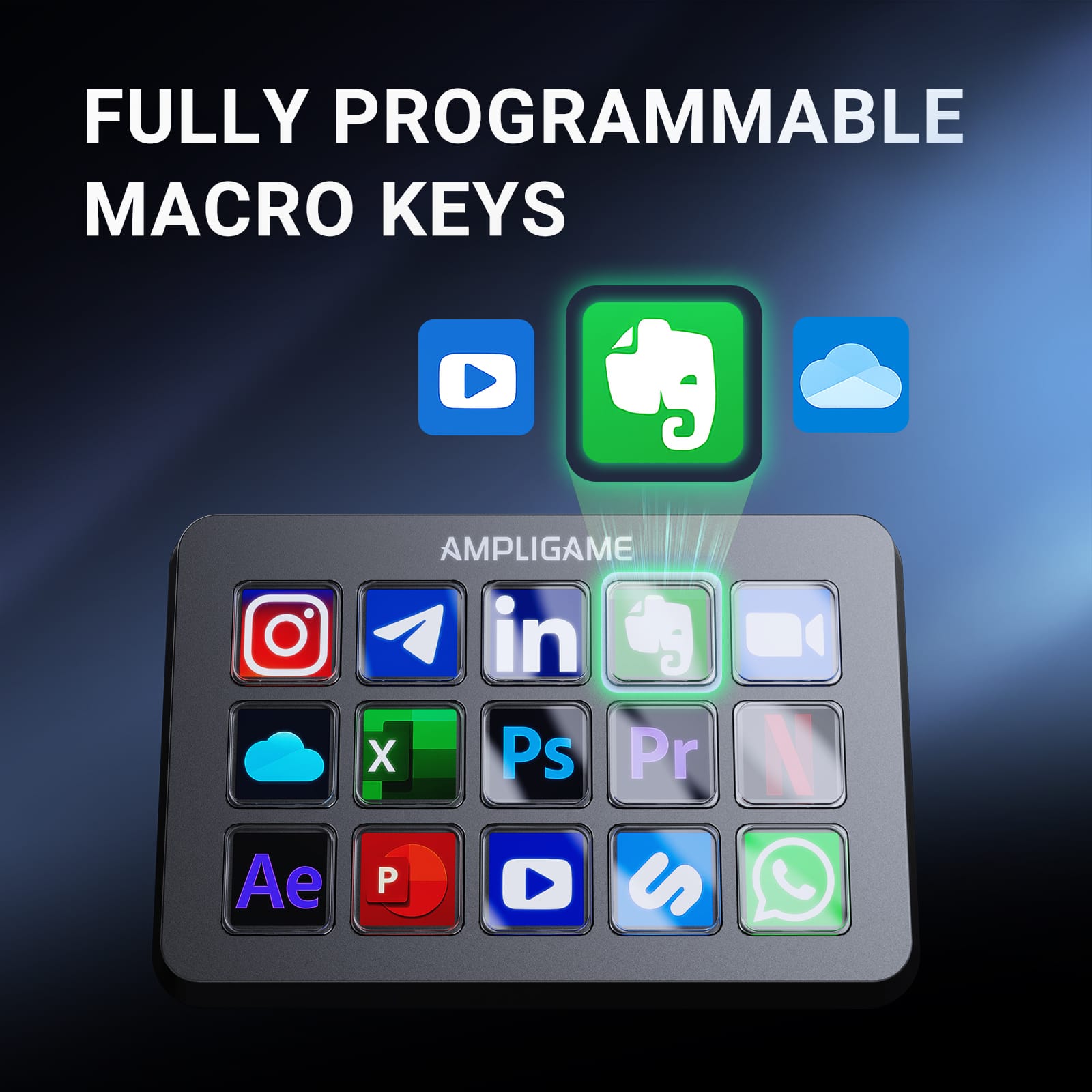 FIFINE Stream Controller with 15 Customizable Macro Keys, Trigger