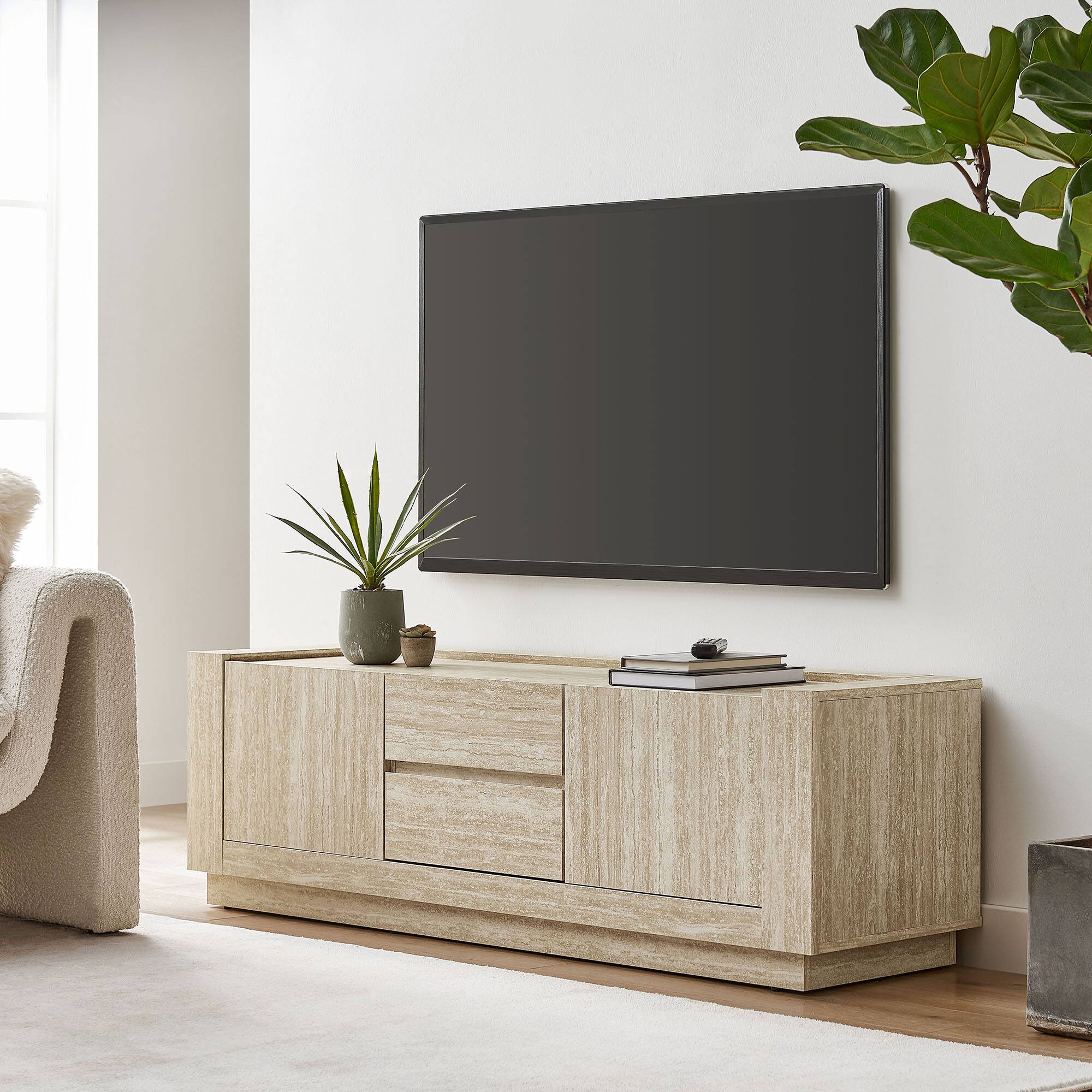 Hollis 59" TV Stand by Modway - Travertine