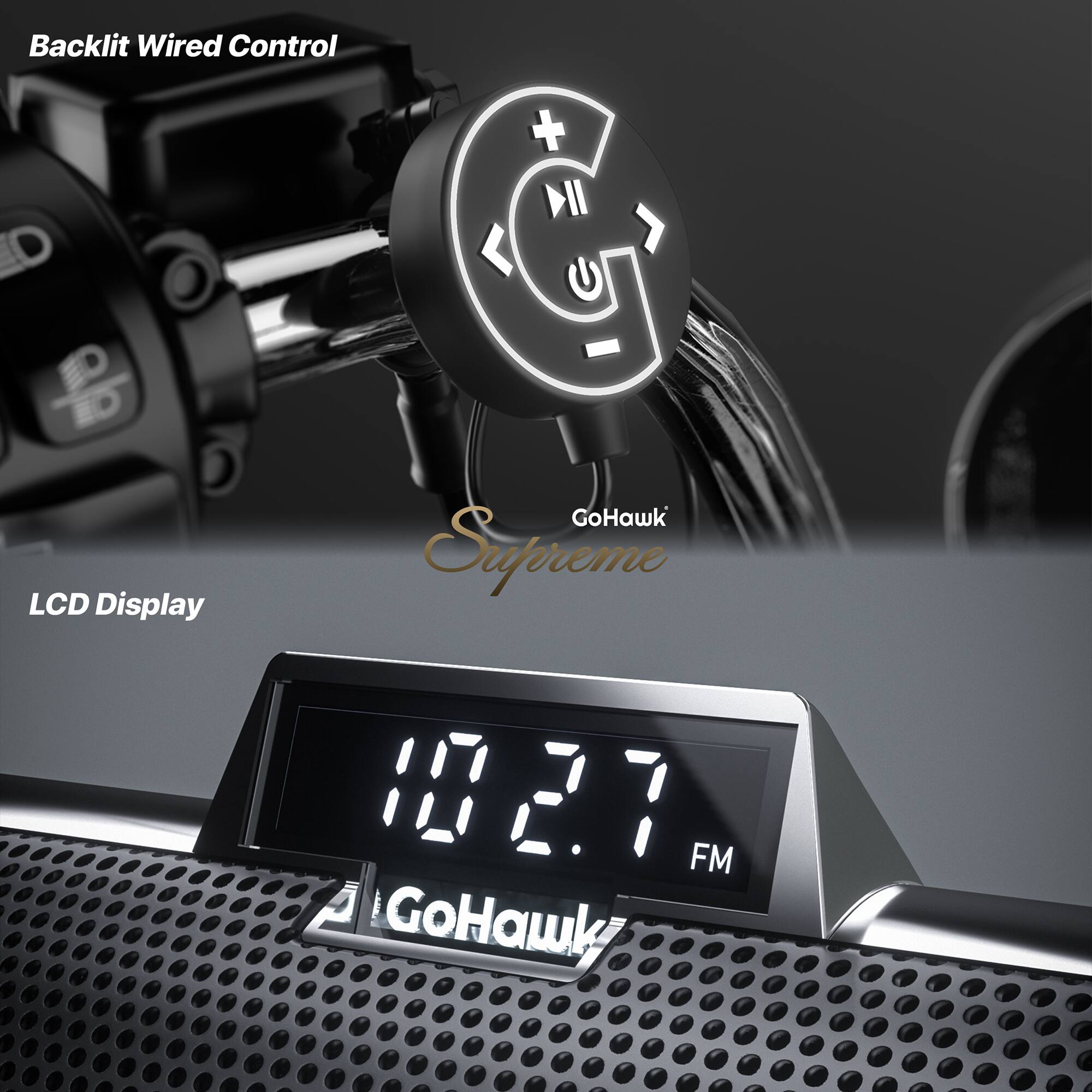 Backlit Wired Control  
LCD Display  

GoHawk Supreme 1821 FM