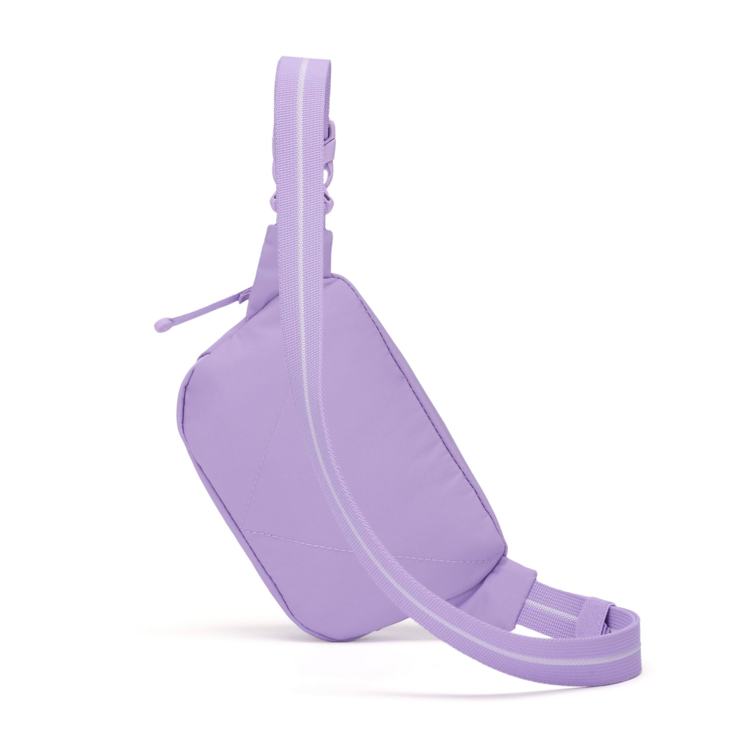 Left. Pacsafe - GO Micro Sling - LAVENDER.