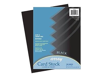 ACID & LIGNIN FREE BUFFERED BLACK CARD STOCK FOR SCRAPBOOKS AND BLACK CARDS

100 SHEETS 11 x 8.5 INCH (27.9 x 21.6 CM)

Laser & Inkjet

Array Card Stock