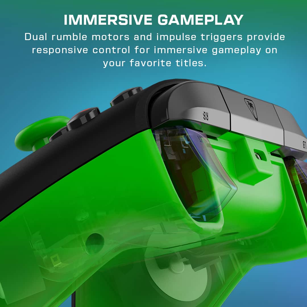 Immersive Gameplay: Dual rumble motors and impulse triggers provide responsive control for immersive gameplay on your favorite titles.