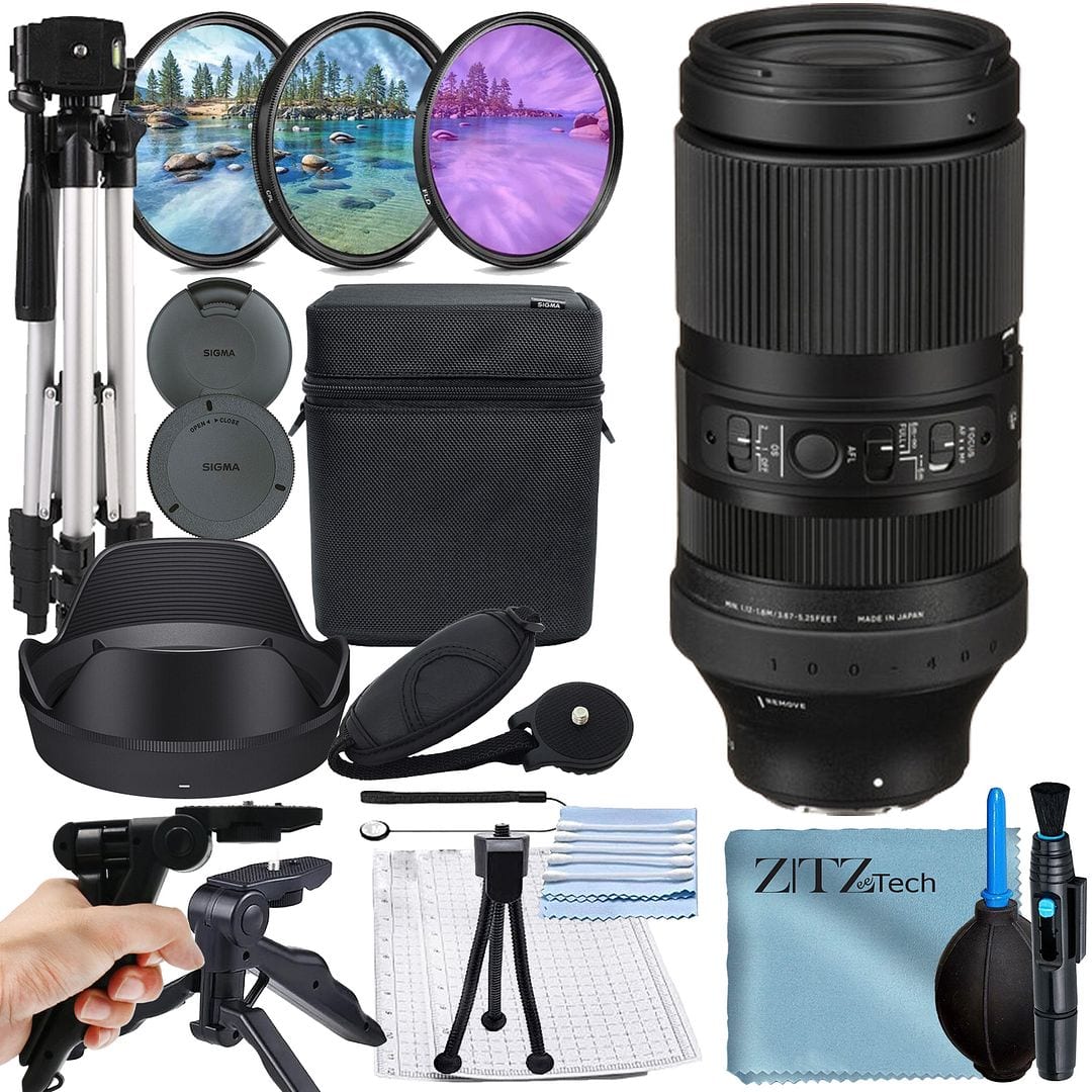 Bundle - Sigma - 100-400mm f/5-6.3 DG DN OS Contemporary Lens for Sony + 3 Pieces Filter Kit + Tripod + ZeeTech - Black price history on PriceWatchPro