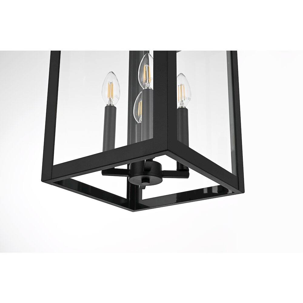 Alt View 2. Elegant Lighting - Venango 12 Inch Outdoor Wall Sconce In Black - Black.